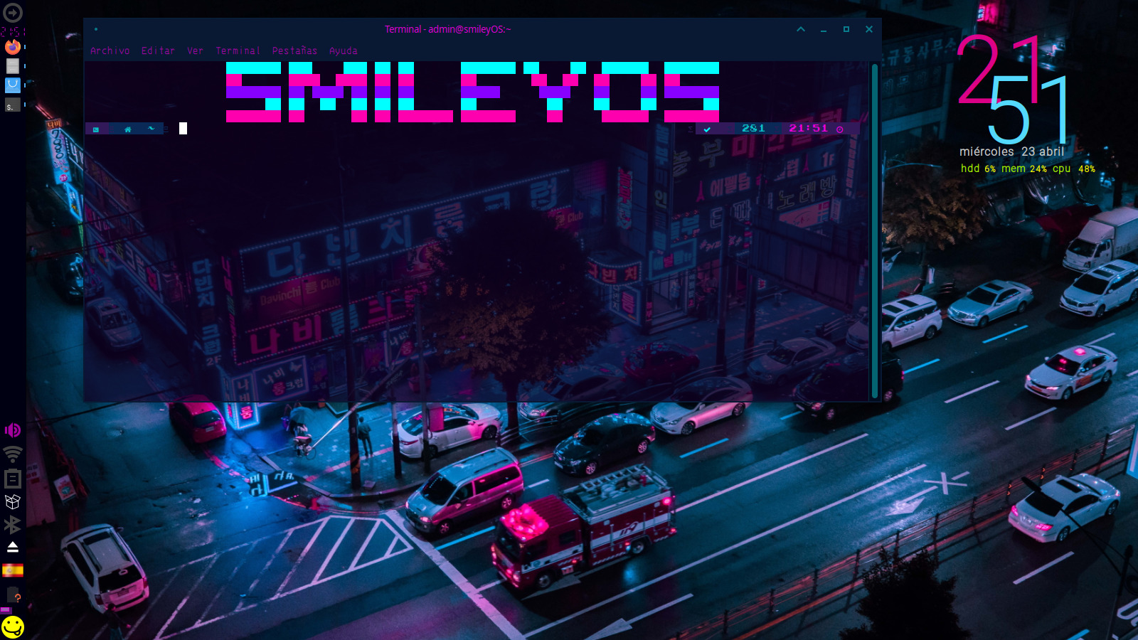Terminal retro SmileyOS